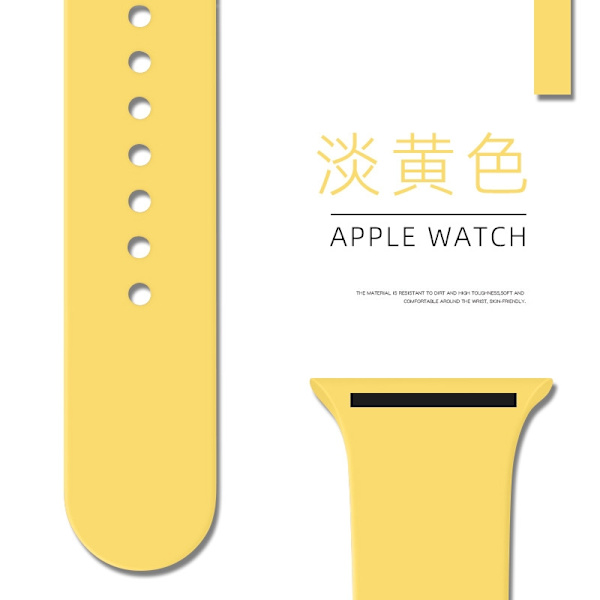 Klockarmband för Apple Watch iWatch 38/40/41/42mm Standard/S 51 Ljusgul