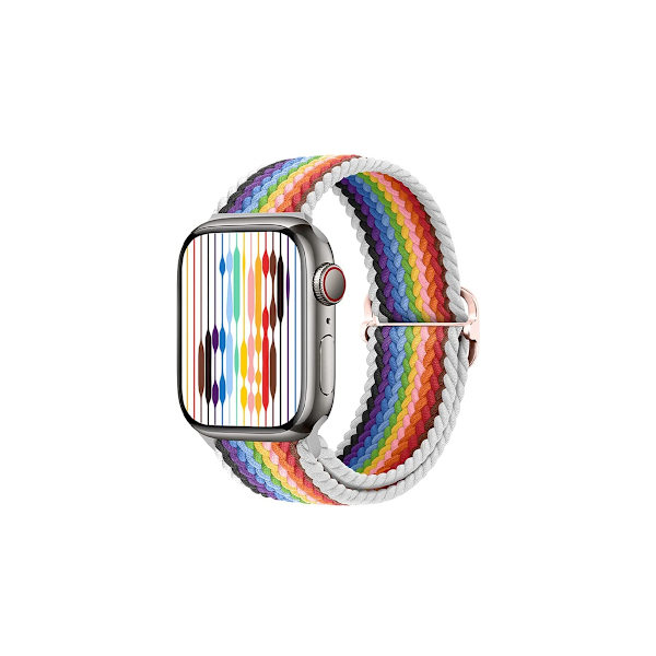 Klockarmband för Apple Watch iWatch 38/40/41MM Regnbåge Vit