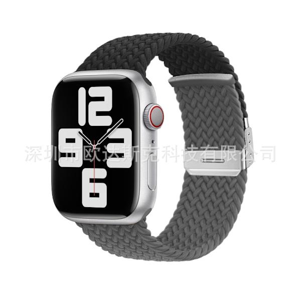 Klockarmband för Apple Watch iWatch 42/44/45/46/49mm Svart och mörkgrå