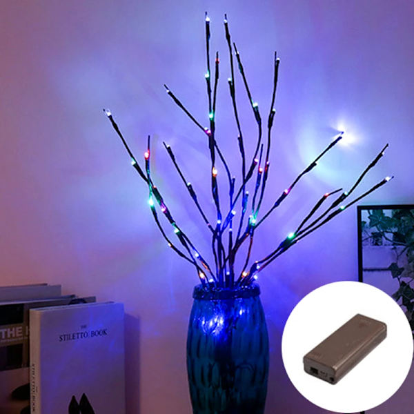 Nytår 2024 Kreative Pilekvist Gren Lys 20 LED Juledekoration til Hjemmet Noel Kerst Xmas Dekoration Navidad 2023 F268-Warm 20LED