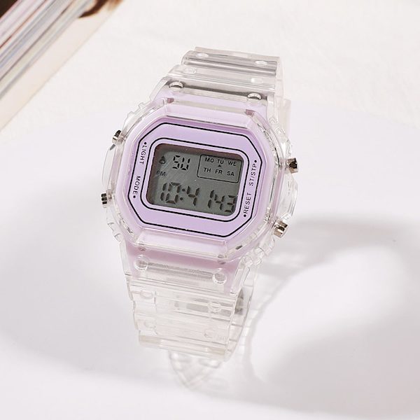 Rosaguld Sølv Ure Mænd Kvinder Elektronisk Digital Display Retro Stil Ur Herre Relogio Masculin Reloj Hombre homme 02-Purple