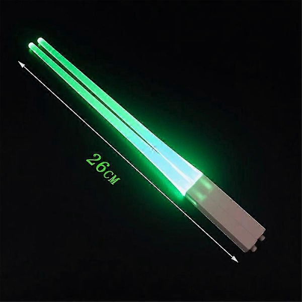 LED Lysende Spisepinde - Koncert Glow Sticks grøn green