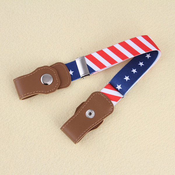 Baby Tryckknapp Typ Pojkar Flickor Förskola Barn Byxbälte American flag