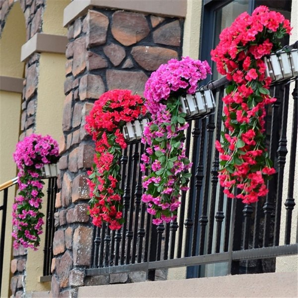 5-bladig orkidé, konstgjord blomma, festdekoration, simulering, konstgjord blomma, bröllop, jul, trädgård, vägghängande korgblomma 1PC Dark pink Sakura