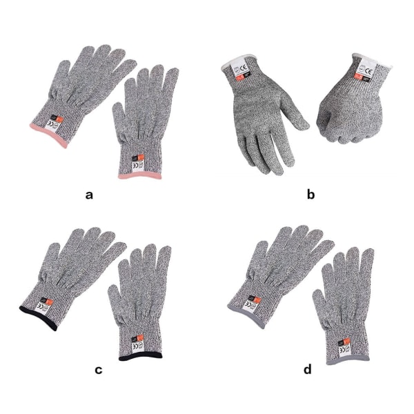 1 Par HPPE Kjøkkenhagearbeid Håndbeskyttende Hansker Slakter Kjøtthakking Arbeidshansker Votter Dame Herre Hansker Dropshippin black L 2 Pair
