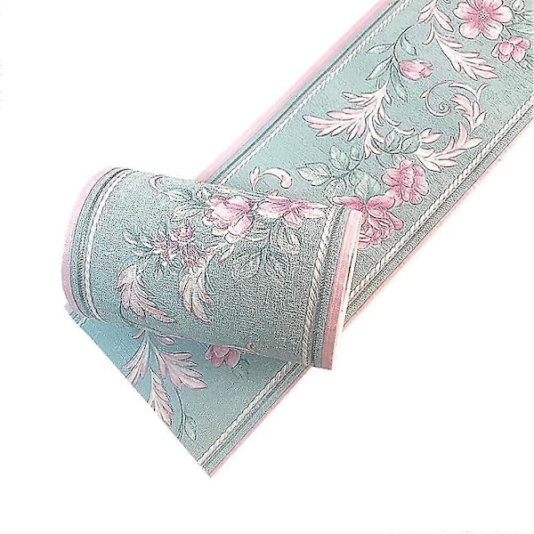Itseliimautuva PVC Vintage 3D Vedenpitävä Seinäraja (ruusunpunainen)