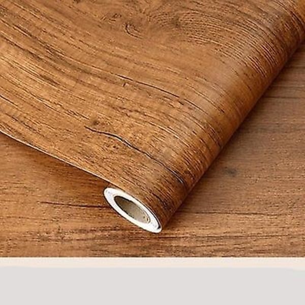 Vandtæt Træ Vinyl Tapetrulle Dekorativt Klistermærke South Elm Tapet 40cm x 2m South Elm Wallpaper 40cm x 2m