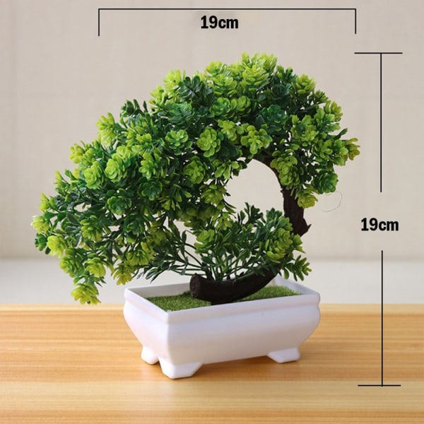Kunstige planter Bonsai Lite Tre Simulering Potteplanter Falske Blomster Bord Pottepynt Hjemmedekorasjon Hotell Hagedekor 08