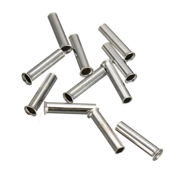 100 st Oisolerade Trådkopplingshylsor Elektrisk Kabelterminal Koppar Ren Förtent Krympterminal 0.5mm2-16mm2 22-10 AWG 0.5 mm2