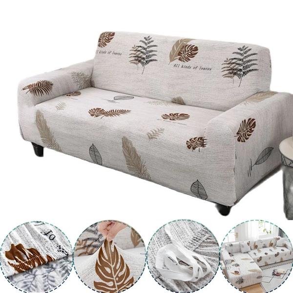 Strækbart sofabetræk til L-formet sofa hjørnesofa elastisk sofabetræk til sofabetræk til stue 1/2/3/4-personers nordisk WWT40 2Pillowcase 45x45cm