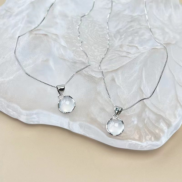 Månelys Blå Halskjede Kragebenskjede Smykker Dame Lett Tilbehør Moonlight Blue Necklace