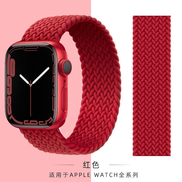 Kellon ranneke Apple Watch iWatch 38/40/41MM Koko S 1.-8. sukupolven täysi sarja universaali kellon ranneke Punainen
