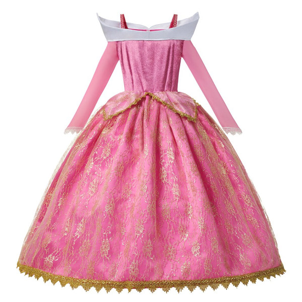 Prinsessa Ruusunen tyttöjen prinsessamekko lasten naamiaisasu cosplay Aurora ylellinen puku Halloween karnevaali verkkokangasvaatteet 6T (Tag 130) Aurora Set 6