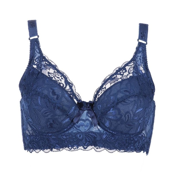 Dame Broderi BH Anti-hæng Samlet BH Bøjle Åndbar Justerbar BH Push-up BH'er Plus Størrelse 80B-105D Light coffee 36/80