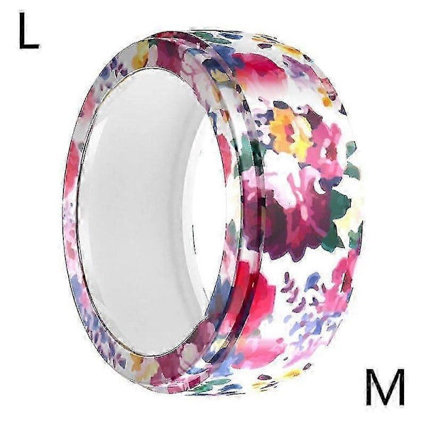 Ringbeskyttelseshylse Ringinnpakning for Oura Ring Gen3 Trykt Silikondeksel Boris Leopard print S