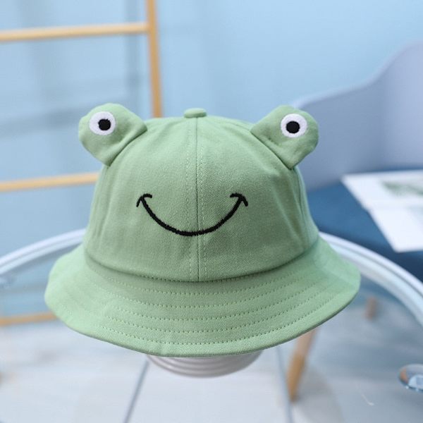 Tecknad Groda Barn Solhatt Barn Sommarhattar Pojkar Solskydd Kepsar Babyhattar Kepsar Green 1-5 years