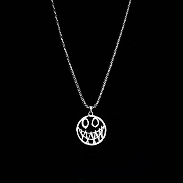 Herre Statement Poker Lucky Ace of Spades Vedhæng Halskæde Rød Sort Sølvfarve Rustfrit Stål Lang Kæde Halskæder Smykker thick chain smile