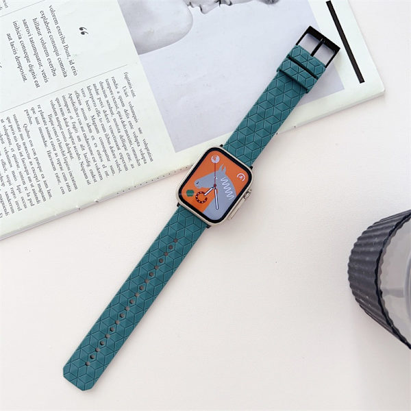 Kellon ranneke Apple Watch iWatch S10 46MM Malakiitti Vihreä