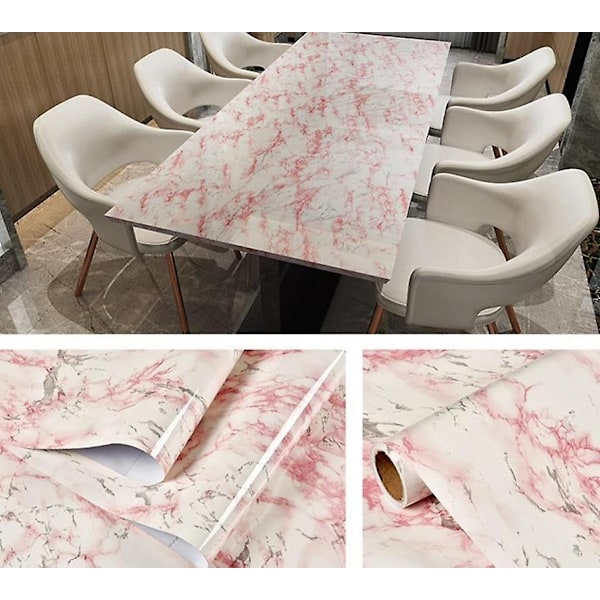 Selvklebende, vanntett og flyttbar vinyltapet Marmor Jazz Hvit 40cm x 2m Marble Jazz White 40cm x 2m