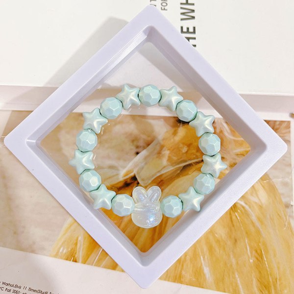 Xiaohongshu Armband i samma stil för studenter, självlysande kaninarmband, söta tecknade tillbehör White luminous rabbit/boxed