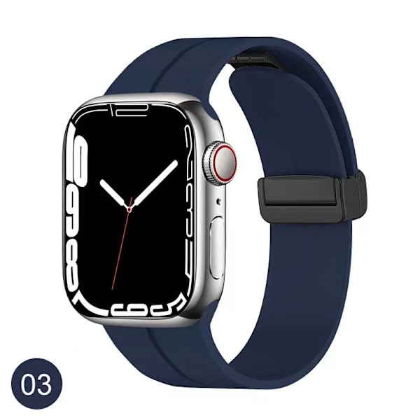 Klockarmband för Apple Watch iWatch 38/40/41/42 S10 SM Midnattsblå