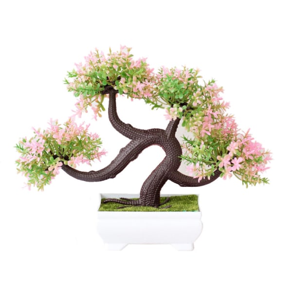 Kunstige planter Bonsai Lite Tre Simulering Potteplanter Falske Blomster Bord Pottepynt Hjemmedekorasjon Hotell Hagedekor 05
