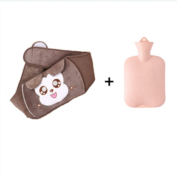 Kawaii-vesipullovyö, suuri käsienlämmitin, söpö eläin kuumavesipullovyö, kuumavesipussi, kuumavesipullon suojus, pullonlämmitin C1 -1000ml Set As  photo