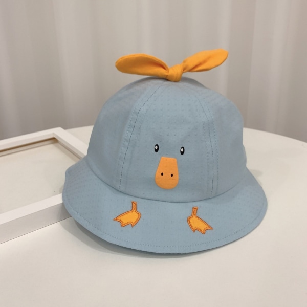 Småbarn Baby Barn Gutter Jenter Andetrykk Mønster Bøttehatter Utendørs Vindtett Solhatt Barn Sommer Solskjerm Tilbehør 309 Blue