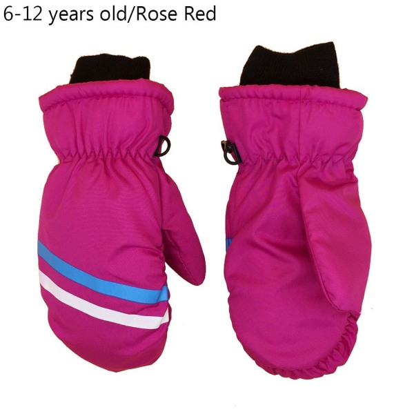 1 Par Nye Mote Barn Vinter Snø Varme Hansker Gutter Jenter Ski Vindtett Vanntett Tykke Votter Holder Fingrene Varme 6-12 years old5 One Size