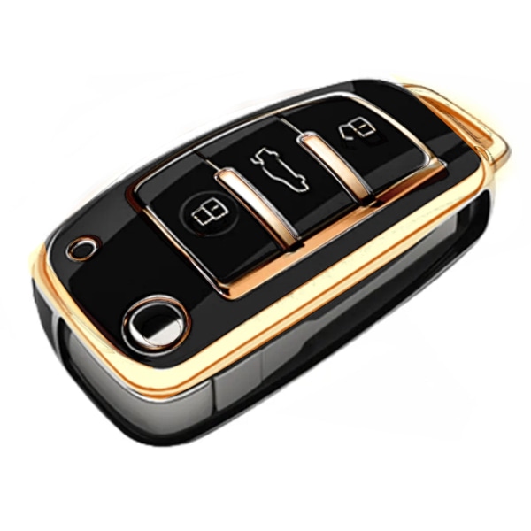 Blød TPU Bil Flip Nøgle Etui Cover Skal Fob til A1 A3 A6 A6L Q2 Q3 Q7 TTS R8 S6 RS3 Beskytter Nøglering Auto Tilbehør Overseas Phnom Penh white