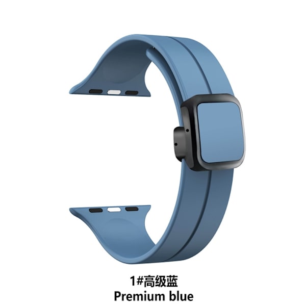 Kellon ranneke Apple Watch iWatch -kelloon Soveltuu: 1/9 sukupolvi SE 42/44/45/49mm 01 edistyksellinen sininen