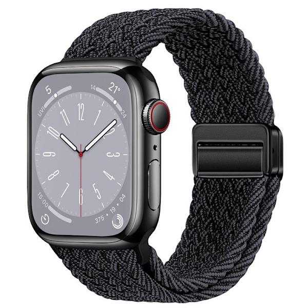 Klockarmband för Apple Watch iWatch S1-S9: 38/40/41/S10: 42MM metall inre magnetiskt spänne grafit svart