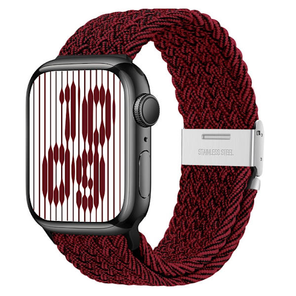 Klockarmband för Apple Watch iWatch 38/40/41mm loop för rött och svart