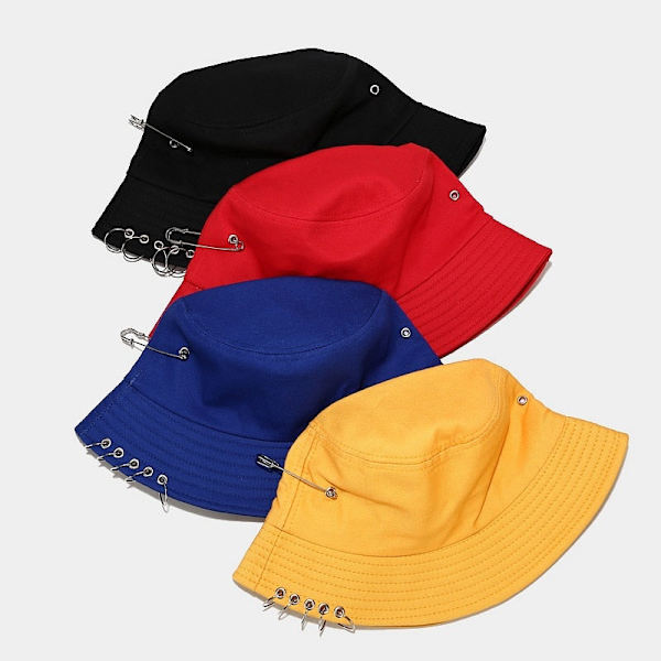 Dame bucket hat Ring Sød Dame Flad Mode Sort Bob Hat Hip Hop Fiskehat Sommer Panama Fisker Streetwear Ny Hat gray One Size