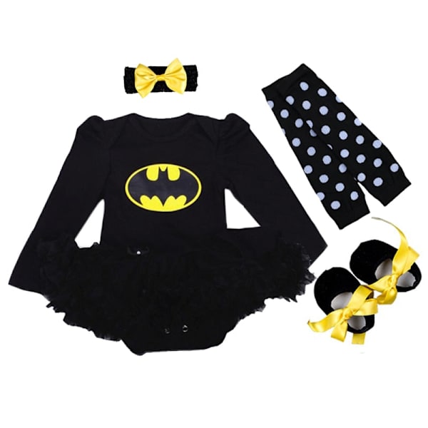 Långärmad Jul Nyfödd Baby Kläder Höst Spetsdesign Romper Jumpsuit Hårband 4 st ropa bebe Jul Cosplay Kostym as photo29