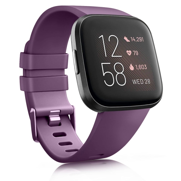 Watch för Fitbit Versa 2 SE-rem Silikon Sportarmband för Fitbit Versa Lite Armband Smartwatch Tillbehör purple size L for versa 2
