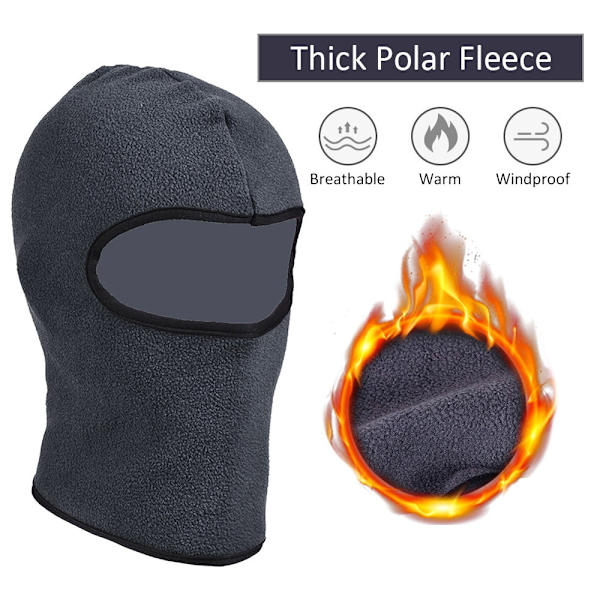 Balaclava-mössa för barn Vinter Full Face Skidmask Termisk Vindtät Polar Fleece Halsvärmare för Pojkar Flickor Skidåkning Cykling Vandring One Size Red