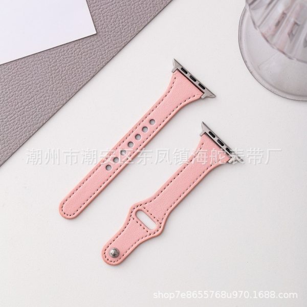 Klockarmband för Apple Watch iWatch 42/44/45 med anslutning Rosa