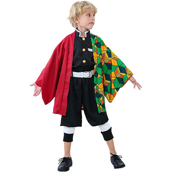 Kids Anime Demon Slayer Kimetsu No Yaiba Cosplay kostym Kimonor Kamado Tanjirou Kamado Nezuko Barn Halloween kostym Peruk kostym style10 Kids 110cm