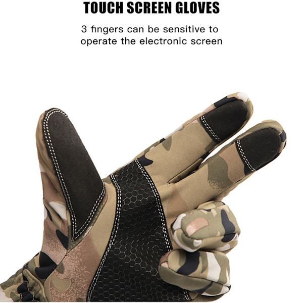 Vinterhandsker Varme Vandtætte Skridsikre Fiskerihandsker Motorcykelhandsker Vinter Camo Jagt Ski Camping Handsker Desert camouflage XL