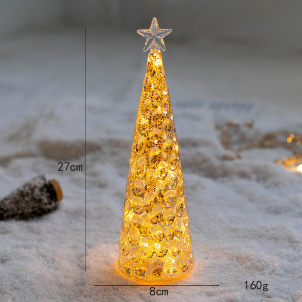 Joulukoriste Koristeellinen Lasinen Kotitalous Pöytäkoriste Hehkuvat Yövalot Sisustuslahja Christmas tree