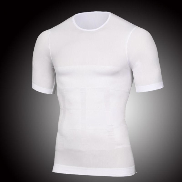 Kroppsformare för män Cover Kroppsformande magkontraktionsväst Magsammandragande Ärmlös Andningsbar Fitness Andas White L (suitable for 130-160)
