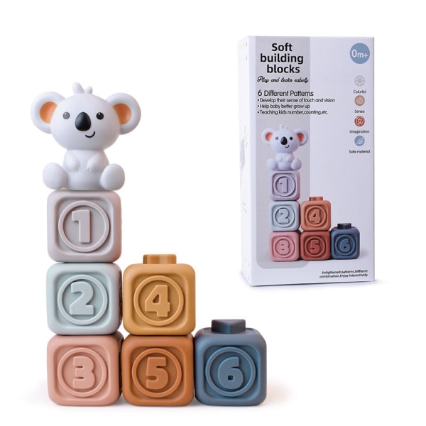 Vauvan palapeli rakennuspalikat kognitiivinen helpotus Neliö Pehmeät rakennuspalikat Jenga vinyyli rakennuspalikat joustavista liimaleluista Rabbit Jenga