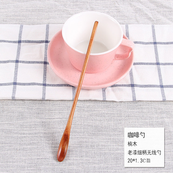 Japanilaistyylinen pitkäkahvainen kahvilusikka, luova puinen astiasto, sekoitustanko, maitotee, maito, hunaja, pieni puulusikan valmistaja Log fine handle wireless spoon