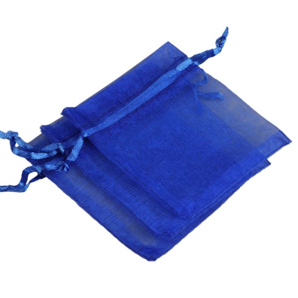 50 stk./lot Organza Gavepose til Smykker 24 Farver Snøreposer til Bryllup Jul Slik Gaveposer Smykkeemballage Siam 7x9cm