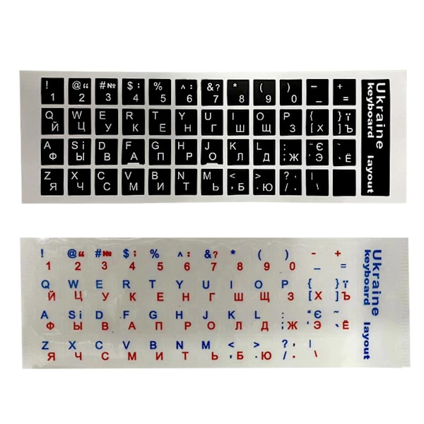 Ukraina Tastatur Klistremerker PVC Frostet Klistremerke Transparent / Svart Bakgrunn A A