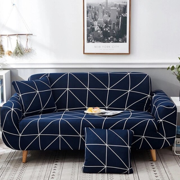 Elastisk sofabetræk med krydsmønster, strækbart all-inclusive sofabetræk til stue, sofabetræk til sofa og loveseat Color 8 3-seater 190-230cm