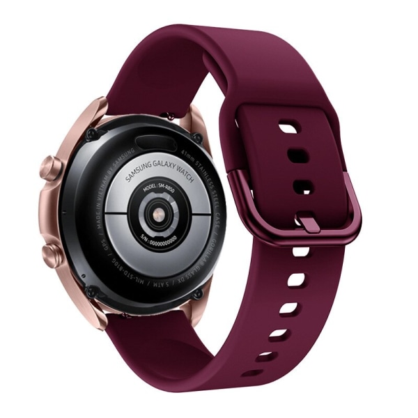 Silikonarmband för Samsung Galaxy Watch 3 41 mm 45 mm armband Smart sportrem för Samsung galaxy watch 4 42 mm watch Wine red Galaxy Watch4 40mm