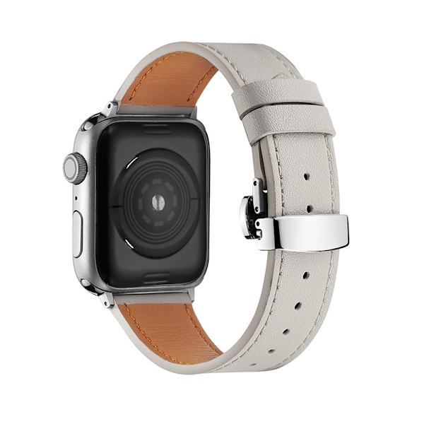 Klockarmband för Apple Watch iWatch Silver 38/40/41mm Aprikosgrå