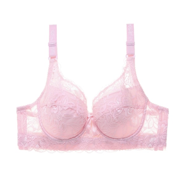 BH:ar för kvinnor Spets Sexig Bralette Transparent Bygel Topp BH Push Up BH Black 36/80C